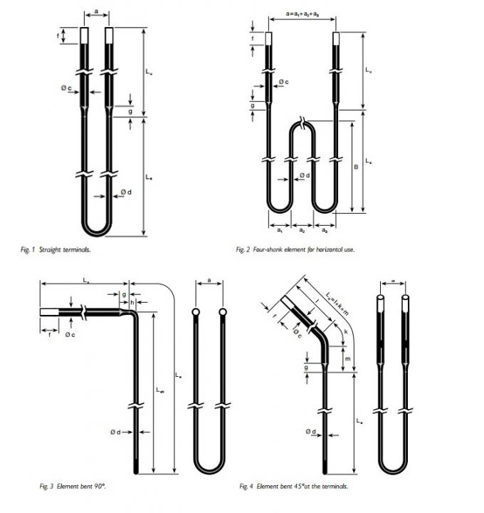 Molybdeendisiliside elektrisch verwarmingselement rechtstreeks U W type Mosi2 verwarmer voor oven 1