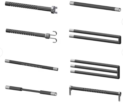 1400°C 1500°C 1600°C Elektrische weerstand Hoogtemperatuur dubbele spiraal siliciumcarbide SIC verwarmingselement voor oven