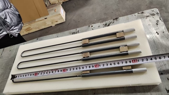 W U Type 1800°C MoSI2 Verwarmingselement Luchtverwarming Siliciummolibdeen siliciumverwarmer